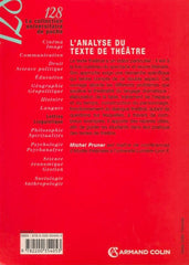 PRUNER, MICHEL. Analyse du texte de théâtre (L')