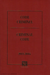 JEAN-SAINTONGE-POITEVIN. Code criminel - Criminal code 2015-2016