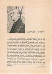 FERRON, JACQUES. Théâtre 1 : Les Grands Soleils, Tante Élise, Le Don Juan chrétien.