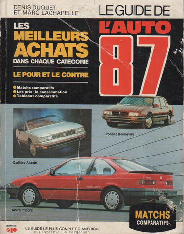 GUIDE DE L'AUTO (LE). Le Guide de l'auto 1987