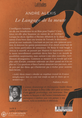 Alexis Andre. Langage De La Meute (Le):  Apologue Livre