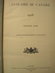 COLLECTIF. Annuaire du Canada 1908. Deuxième série.