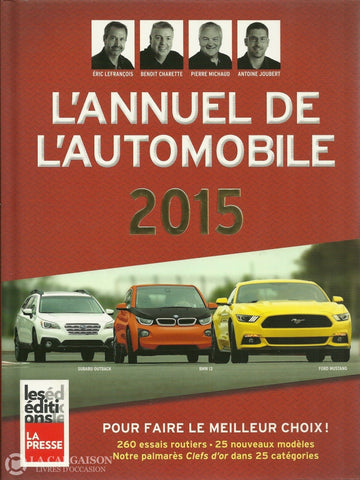 Annuel De Lautomobile (L). Lannuel De Lautomobile 2015 Livre