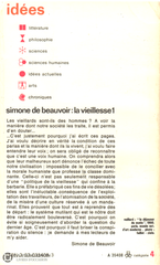 Beauvoir Simone De. Vieillesse (La) - Tome 01:  Le Point De Vue Lextériorité Livre