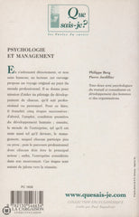 Burg- Jardillier. Psychologie Et Management Livre