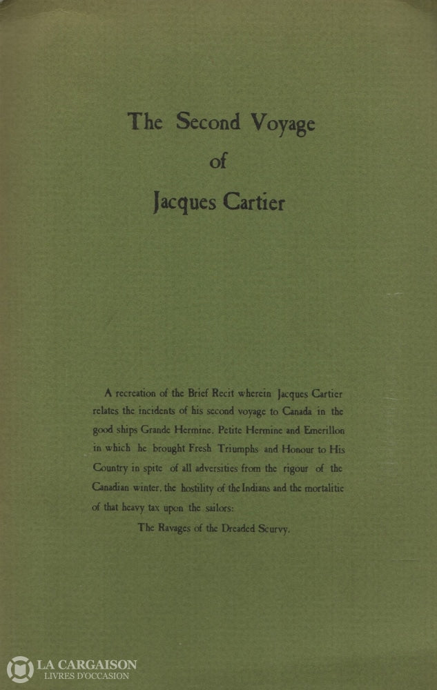 Cartier Jacques. Livre