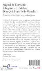 Cervantes Miguel De. Don Quichotte - Tome 01:  Lingénieux Hidalgo De La Manche Livre