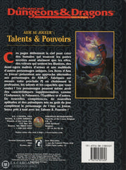 Dungeons & Dragons (Advanced Dungeons Dragons:  Livre De Règles). Aide Au Joueur Talents Pouvoirs
