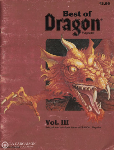 Dungeons & Dragons. Best Of Dragon Magazine - Vol. Iii Livre