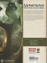 Dungeons & Dragons (Roleplaying Game Core Rules). Monster Manual Livre
