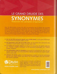 TARDIF, GENEVIEVE. Le Grand Druide des synonymes. Dictionnaires des synonymes et hyponymes. 600 000 synonymes - 33 000 entrées.