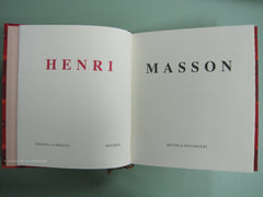 MASSON, HENRI. Henri Masson (Coffret: un volume sous étui) (Signé)