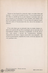 Ndiaye Christiane. Danses De La Parole: Études Sur Les Littératures Africaines Et Antillaises Livre