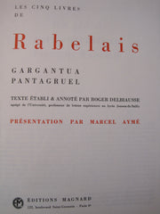 RABELAIS, FRANÇOIS. Les cinq livres de Rabelais. Tomes 1 & 2. Gargantua. Pantagruel. Le tiers livre. Le quart livre. Le cinquième livre.