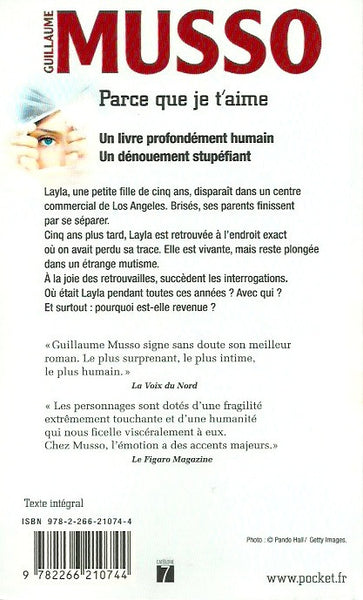  Parce que je t'aime (French Edition): 9782266276207: Guillaume  MUSSO, Pocket: Books