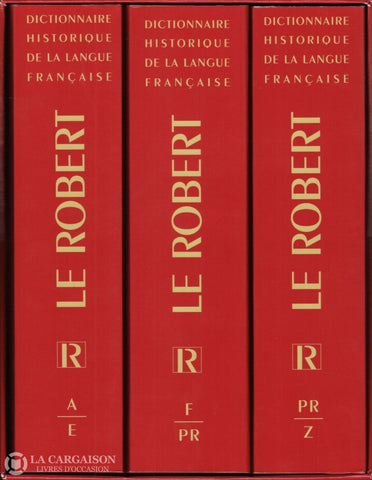 Rey Alain. Robert (Le):  Dictionnaire Historique De La Langue Française (Coffret 3 Volumes Sous
