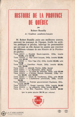 Rumilly Robert. Histoire De La Province Québec - Tome 41:  La Guerre 1939-1945 Duplessis Reprend Les