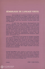 Saint-Martin Fernande. Sémiologie Du Langage Visuel Livre