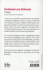 Schirach Ferdinand Von. Crimes Livre
