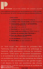 Tse-Toung Mao. Citations Du Président Mao Tsetoung - Le Petit Livre Rouge Livre