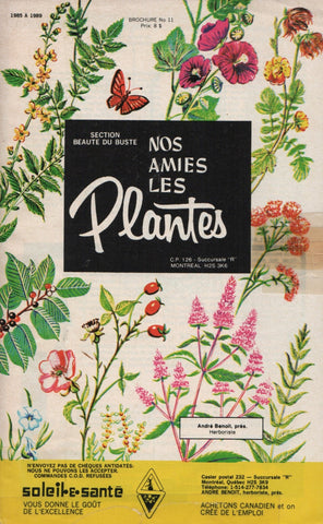 BENOIT, ANDRE. Nos amies les Plantes - Brochure No 11 (1985 à 1988) : Section Beauté du buste