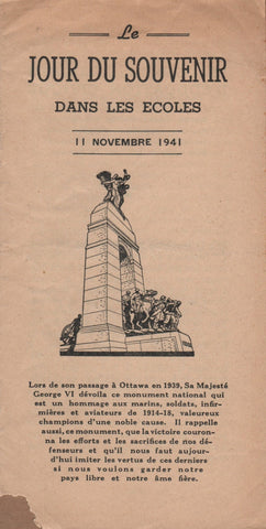 COLLECTIF. Jour du Souvenir dans les écoles (Le) : 11 novembre 1941