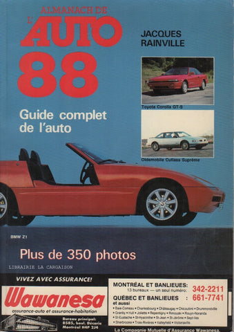 ALMANACH DE L'AUTO (L'). L'Almanach de l'auto 1988