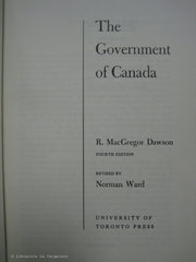DAWSON, R. MACGREGOR. The Government of Canada