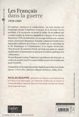 BEAUPRE, NICOLAS. Français dans la guerre (Les) : 1939-1945