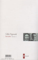 VIGNEAULT, GILLES. Écrits (Les) : Chansons - Volume 01