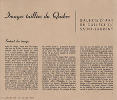 LAVALLEE, GERARD. Images taillées du Québec - Galerie d'art du Collège de Saint-Laurent (Complet : 31 planches et un livret sous étui)