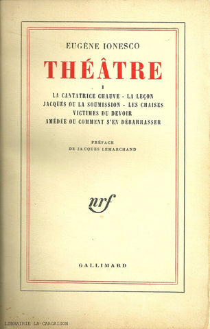 IONESCO, EUGENE. Théâtre - Volume 01