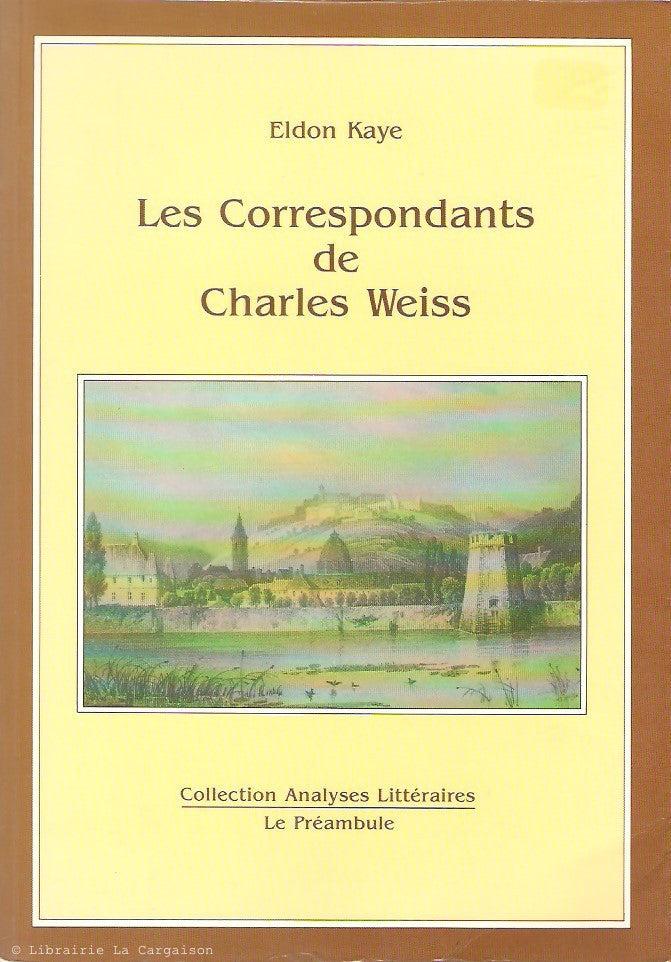 WEISS, CHARLES. Les Correspondants de Charles Weiss. Répertoire analytique et descriptif des lettres reçues par le bibliothécaire de Besançon.
