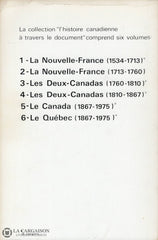 Allard Michel. Histoire Canadienne À Travers Le Document (L) - Tome 02:  La Nouvelle France