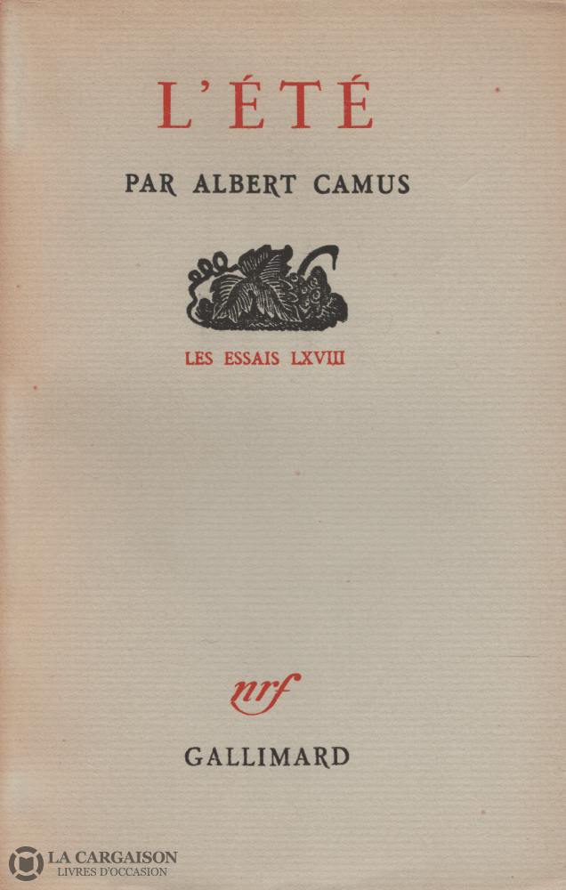 Camus Albert. Été (L) Livre