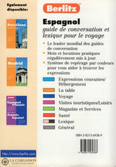 Collectif. Berlitz:  Espagnol - Guide De Conversation Et Lexique Pour Le Voyage Voyagez Communiquez