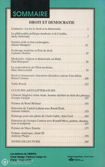 Collectif. Revue Haïtiano-Caraïbéenne:  Chemins Critiques - Volume 1 Numéro 2 (Août 1989) Droit Et