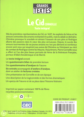 Corneille. Cid (Le) - Édition Adaptée Par Éléonore Antoniadès Livre