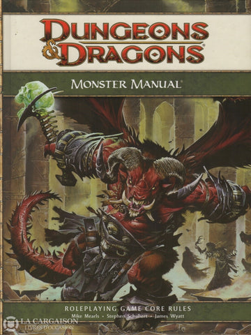 Dungeons & Dragons (Roleplaying Game Core Rules). Monster Manual Livre