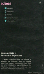 Eliade Mircea. Le Sacré Et Le Profane Livre