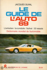 Guide De Lauto (Le). Le Guide De Lauto 1969 Livre