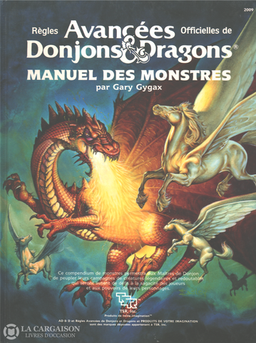 Gygax Gary. Règles Avancées Officielles De Donjons & Dragons:  Manuel Des Monstres Livre