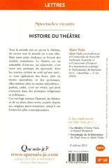 VIALA, ALAIN. Histoire du théâtre