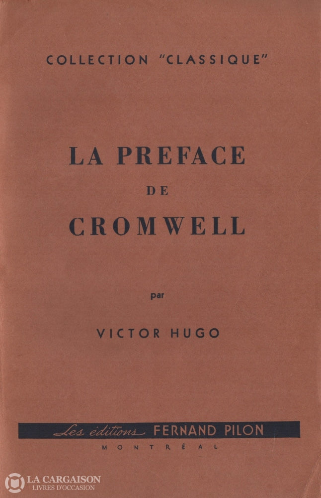 Hugo Victor. Préface De Cromwell (La) Livre