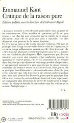 Kant Emmanuel. Critique De La Raison Pure Livre