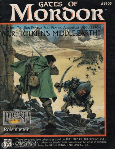 Middle-Earth (Gates Of Mordor). A Ready - To Run Fantasy Role Playing Adventure Module From J.r.r.
