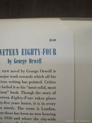 ORWELL, GEORGE. Nineteen Eighty-Four (1984) (Première édition canadienne/Jaquette bleue)