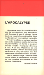 Paquette Jacques. Apocalypse De Saint Jean (L):  Les Sept Sceaux Livre