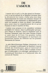 Philippe Marie-Dominique. De Lamour Livre