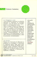 Rocher Guy. Introduction À La Sociologie Générale. Tome 3. Le Changement Social. Livre